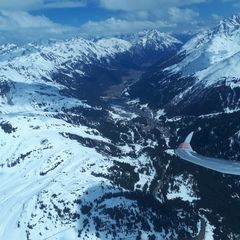 Flugwegposition um 11:36:01: Aufgenommen in der Nähe von Gemeinde St. Anton am Arlberg, 6580 St. Anton am Arlberg, Österreich in 2862 Meter